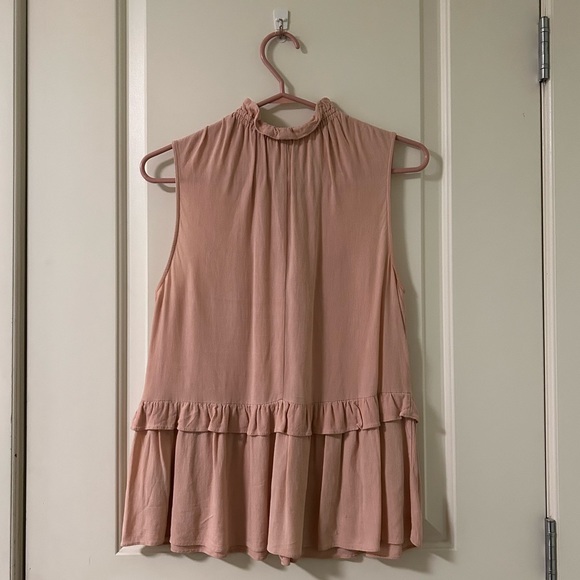 Zara Blush Pink Ruffle Blouse (size 8) - Picture 2 of 4